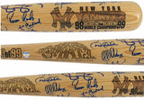 Yankees 1998/99 B2B (20) Jeter, Williams, Cone, Torre +16 Signed Bat BAS #A79330