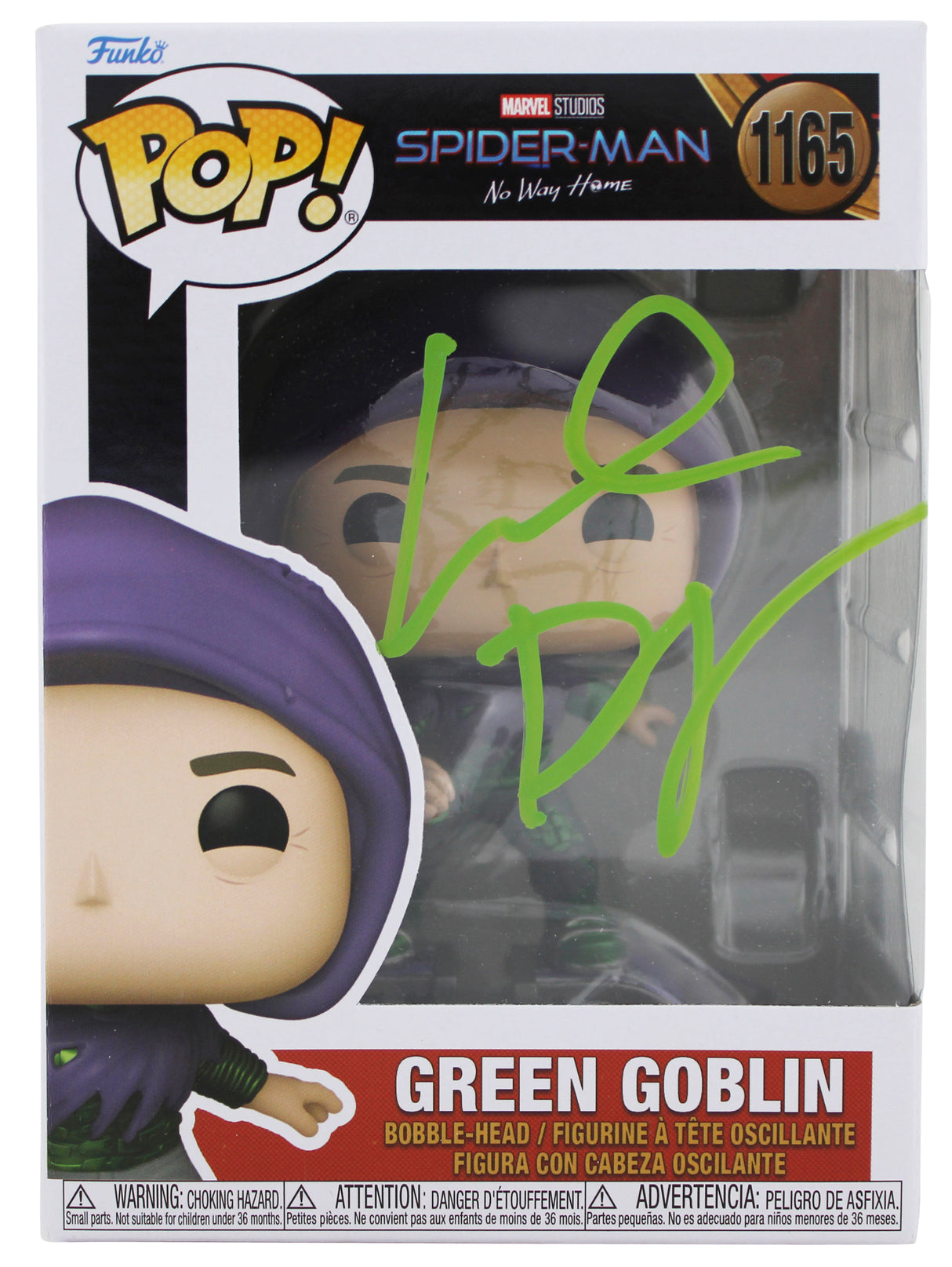 Willem Dafoe Signed Green Goblin #1165 Funko Pop Vinyl Figure BAS #BQ96264