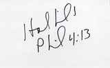 Mike Tyson & Evander Holyfield Signed & Framed 3x5 Index Card BAS #AC26944