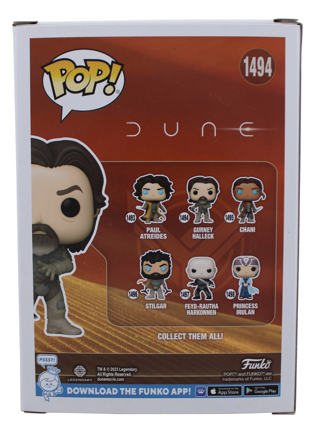 Josh Brolin Dune Signed Gurney Halleck #1494 Funko Pop Vinyl Figure BAS