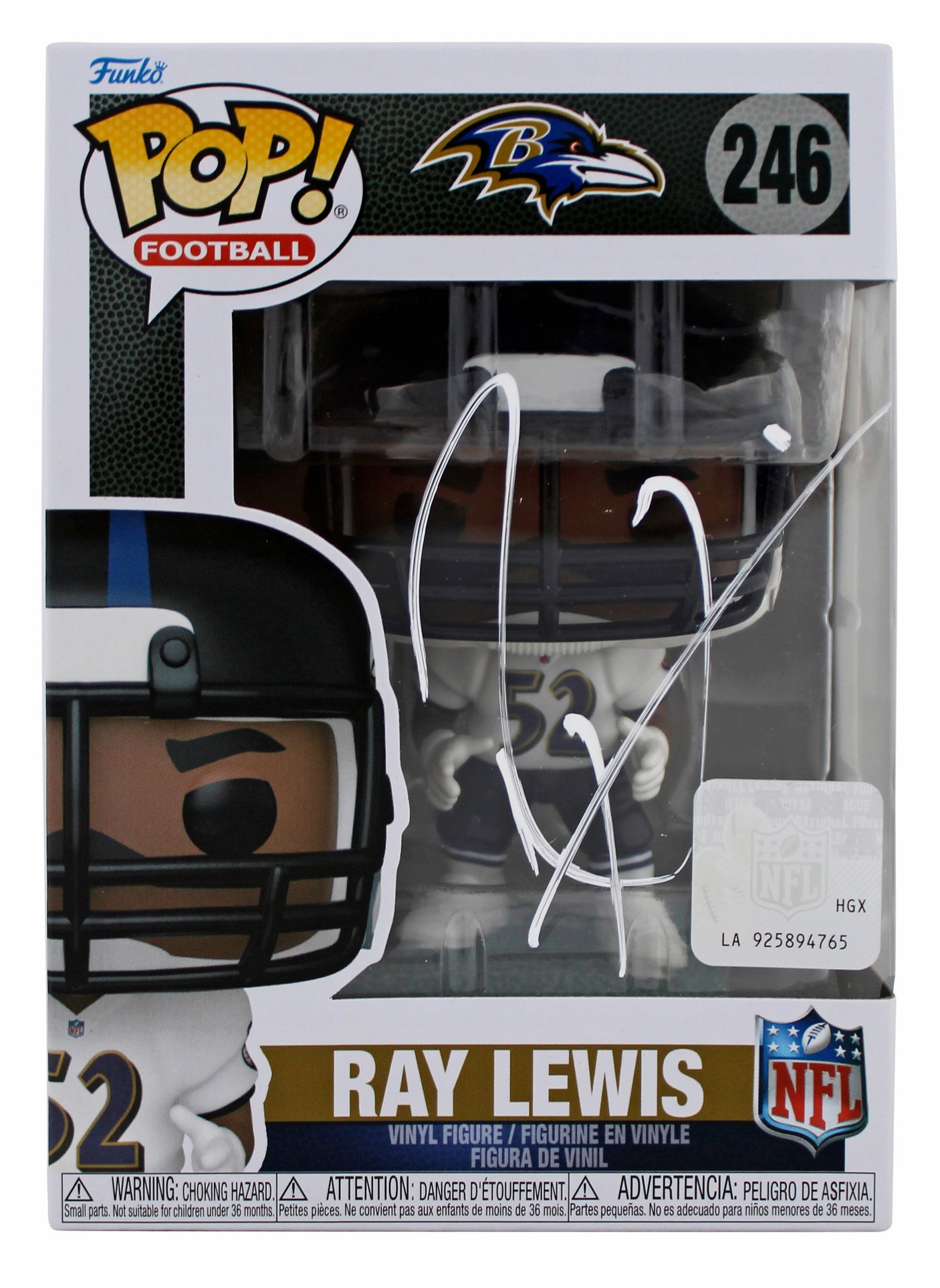 Ravens Ray Lewis Authentic Signed #246 Funko Pop Vinyl Figure BAS Wit #1W973268