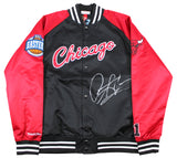 Bulls Dennis Rodman Authentic Signed Black M&N Warmup Jacket BAS Witnessed