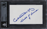 Rockets Calvin Murphy "Hall of Fame" Authentic Signed 3x5 Index Card BAS Slab 1