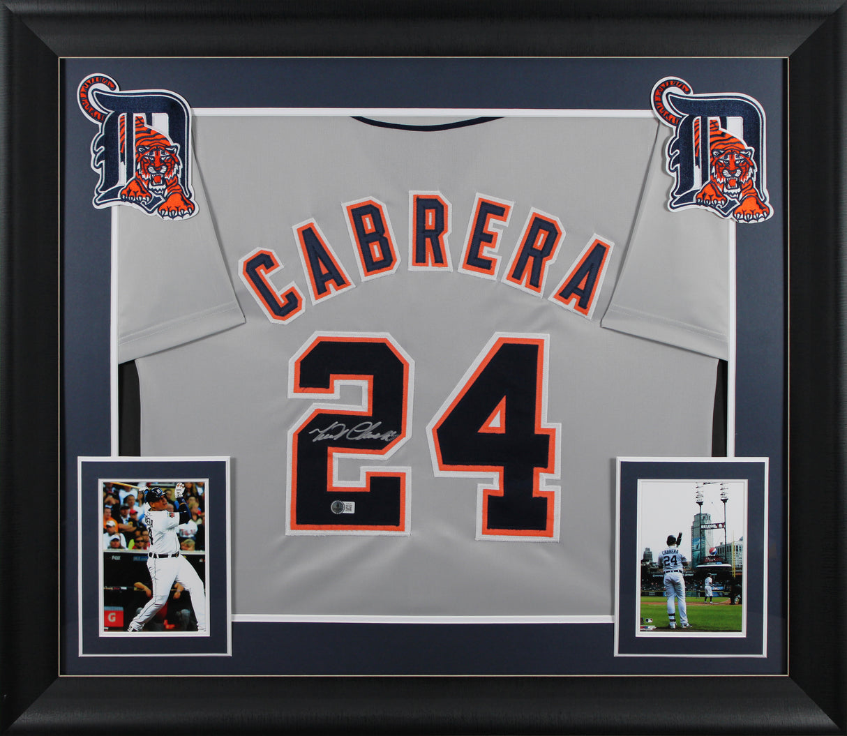 Miguel Cabrera Authentic Signed Grey Pro Style Framed Jersey Autographed BAS