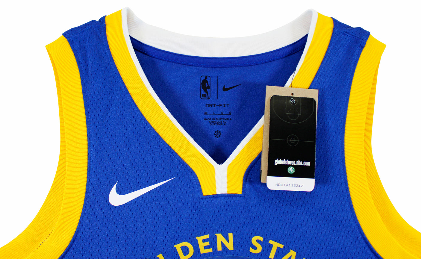 Warriors Stephen Curry Signed Blue Nike Icon Edition Swingman Jersey JSA