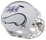 Vikings Adrian Peterson Signed STS III Full Size Speed Rep Helmet BAS Witnessed