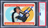 Giants Willie Mays Signed 1960 Topps AS #564 Card Grade VG-EX 4 Auto 8 PSA Slab