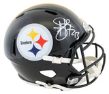 Steelers Troy Polamalu Signed Full Size Speed Rep Helmet w/ White Sig BAS Wit