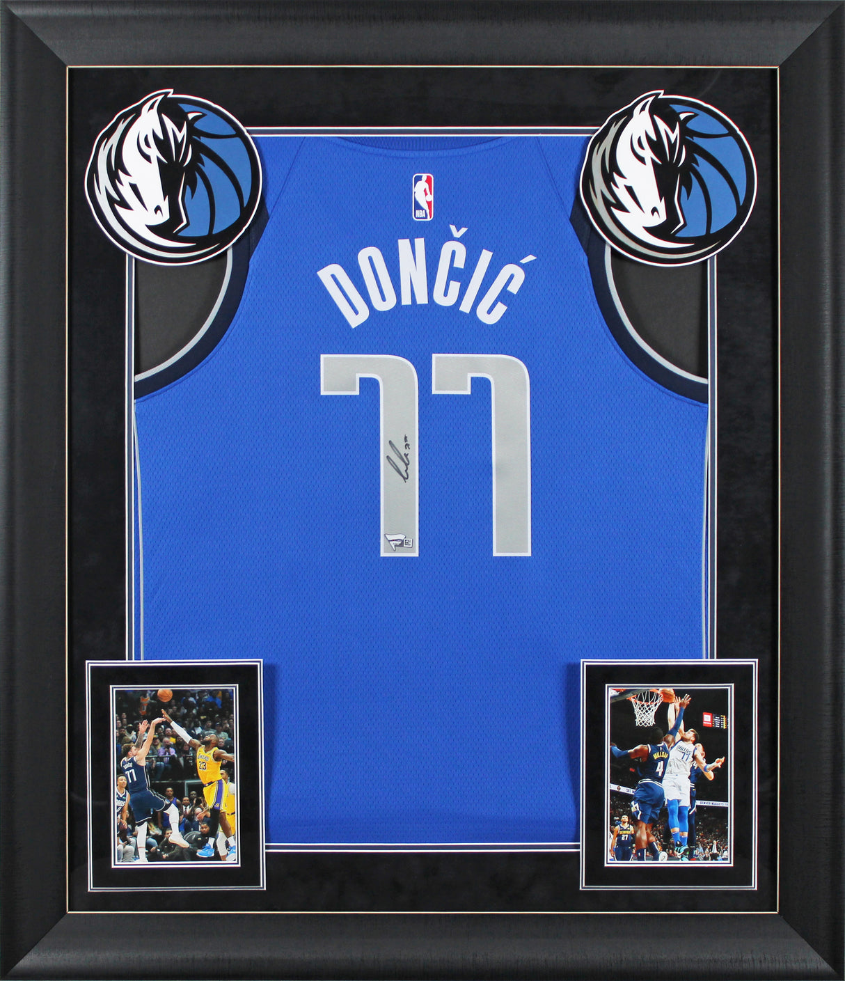 Mavericks Luka Doncic Signed Blue Nike Swingman Framed Jersey Fanatics #A501985