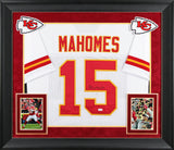 Patrick Mahomes Authentic Signed White Pro Style Framed Jersey Autographed JSA