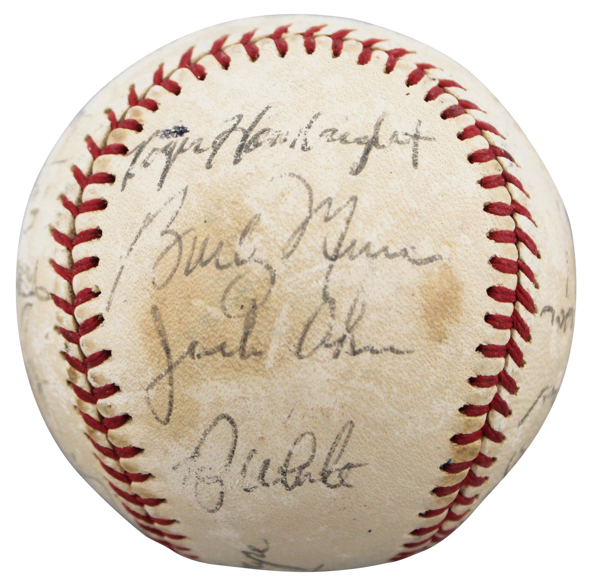 1971 Yankees (19) Munson, Stottlemyre, Alou Signed Oal Baseball PSA/DNA #AC00182