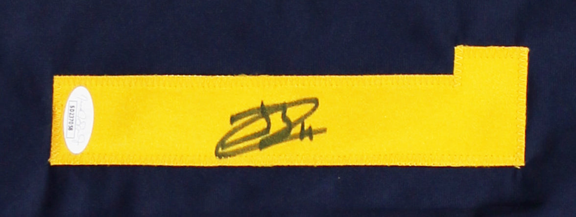 Jackson Chourio Authentic Signed Navy Pro Style Jersey JSA Signature Debut