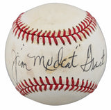 Twins Jim "Mudcat" Grant Authentic Signed Bobby Brown Baseball OAL BAS #BN73289