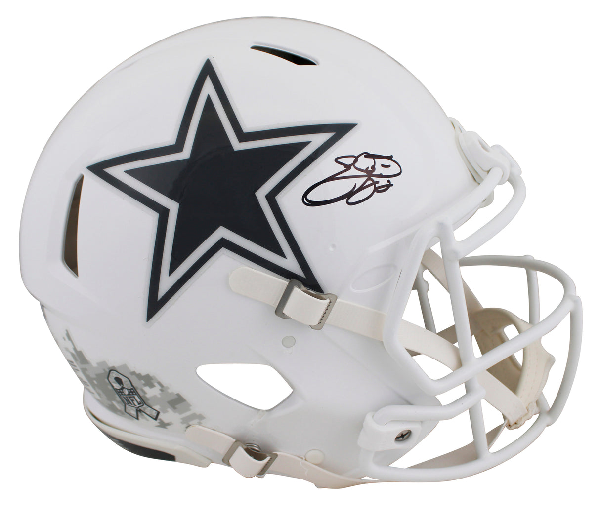 Cowboys Emmitt Smith Signed STS III Full Size Speed Proline Helmet W/ Case BAS W