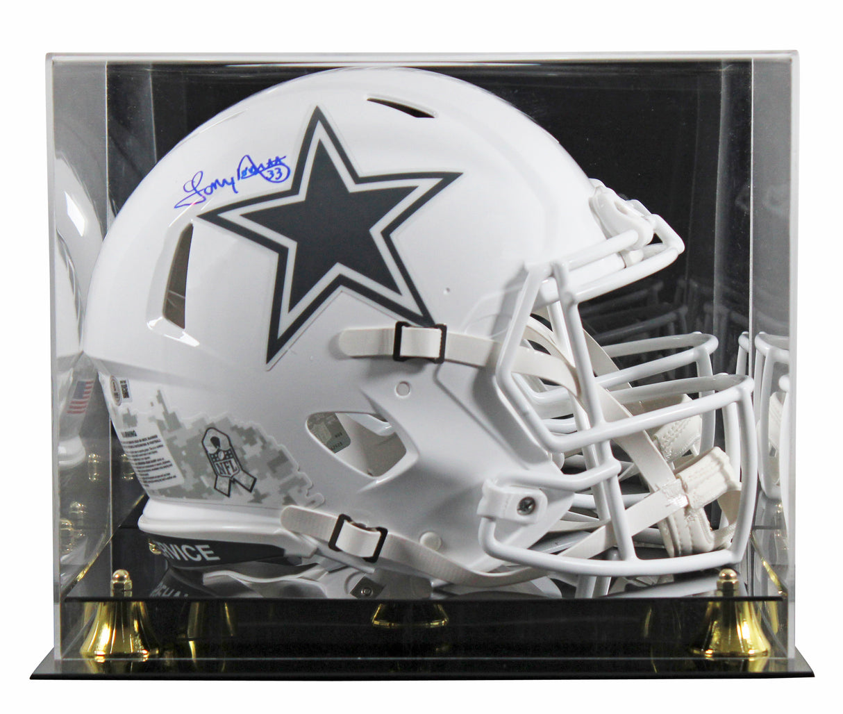 Cowboys Tony Dorsett Signed STS III Full Size Speed Proline Helmet W/ Case BAS W