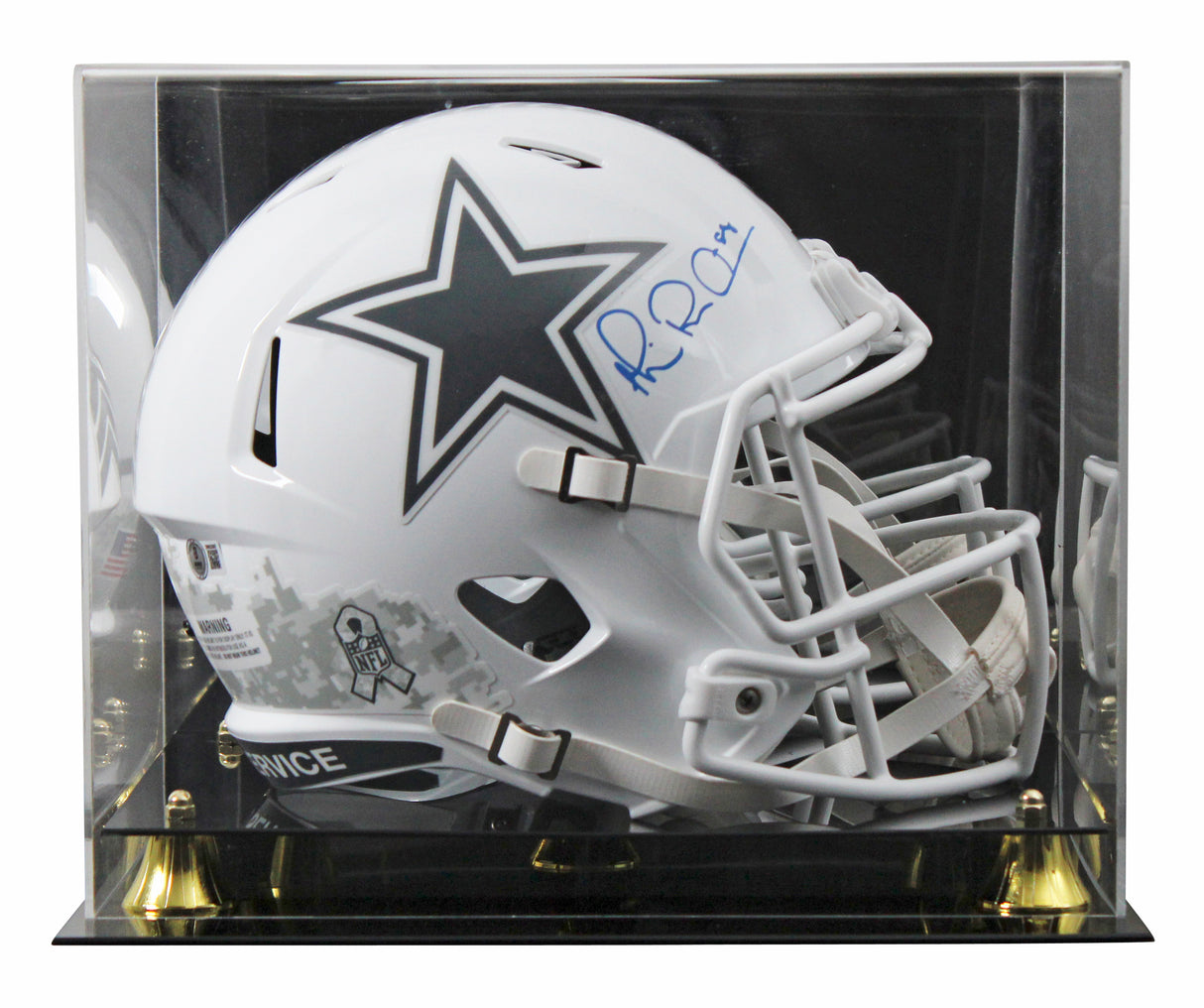 Cowboys Michael Irvin Signed STS III Full Size Speed Rep Helmet W/ Case BAS Wit