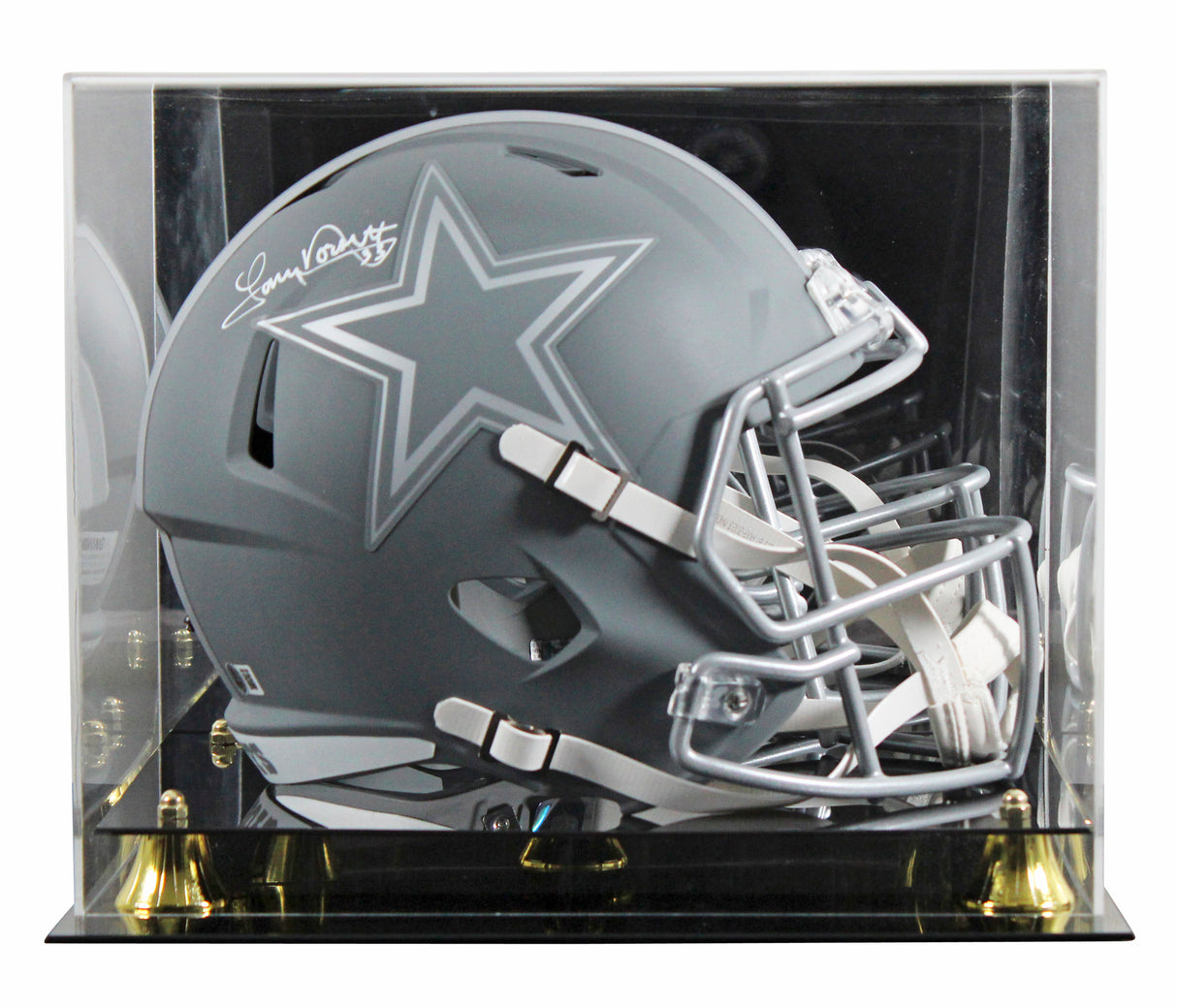 Cowboys Tony Dorsett Signed Slate Full Size Speed Rep Helmet W/ Case BAS Witness