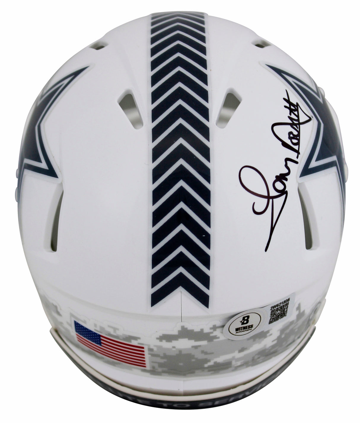 Cowboys Tony Dorsett Signed STS III Speed Mini Helmet w/ Black Sig BAS Witnessed