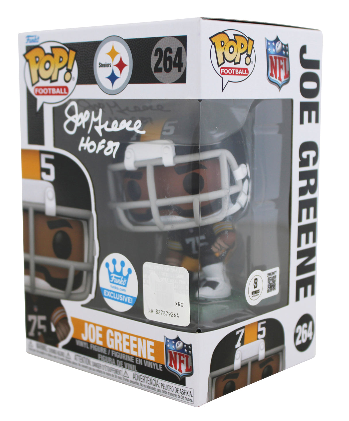 Steelers Joe Greene "HOF 87" Signed #264 Funko Pop Vinyl Figure BAS Witnessed