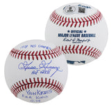 Yankees Goose Gossage "3x Insc ERA King" 2.14 Signed Oml Baseball BAS Witnessed