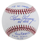 Yankees Goose Gossage "3x Insc ERA King" 2.14 Signed Oml Baseball BAS Witnessed