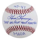 Yankees Goose Gossage "MAGA 3x Insc" Authentic Signed Oml Baseball BAS Witnessed