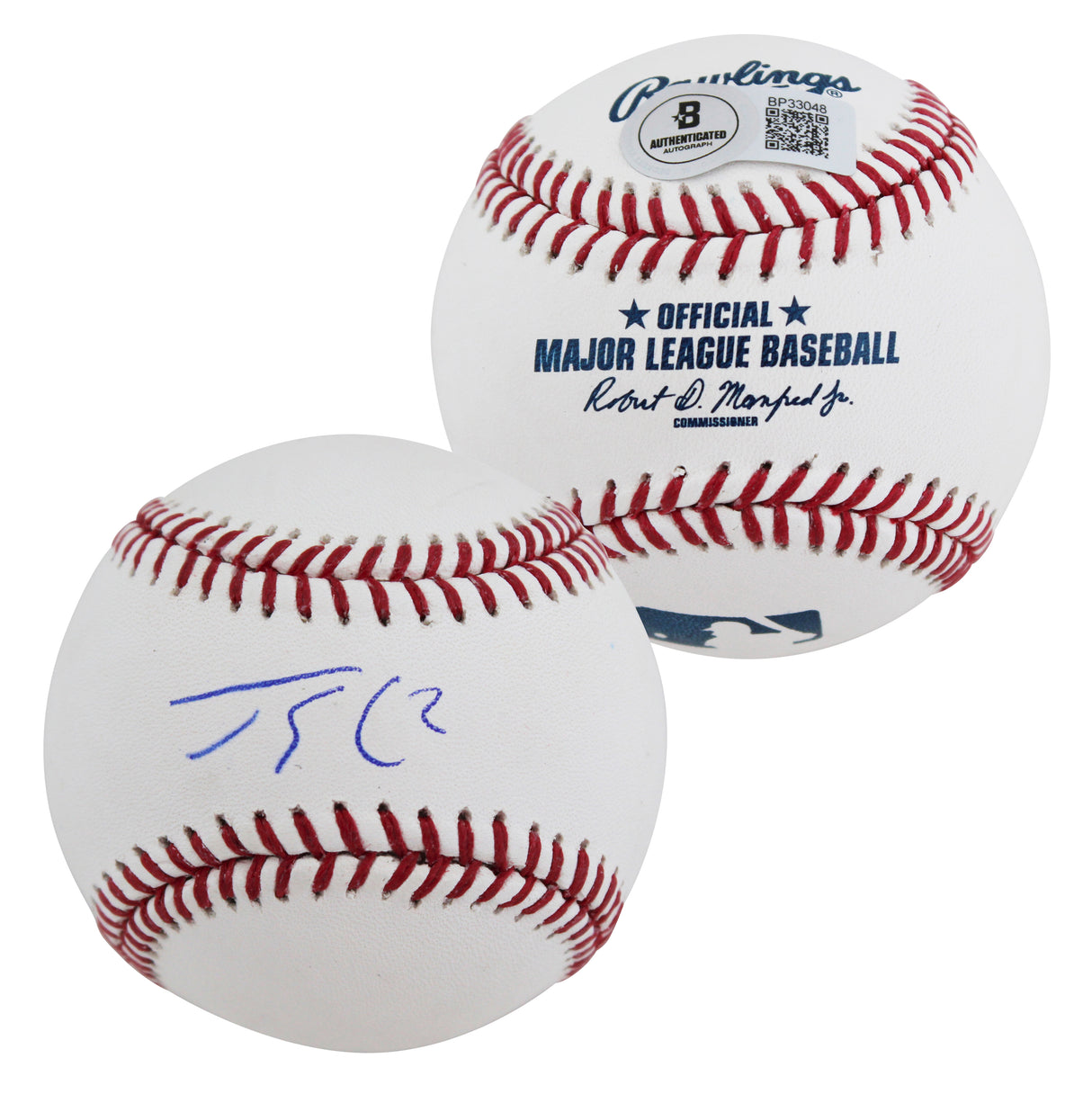 Angels Jorge Soler Authentic Signed Robert Manfred Oml Baseball BAS #BP33048