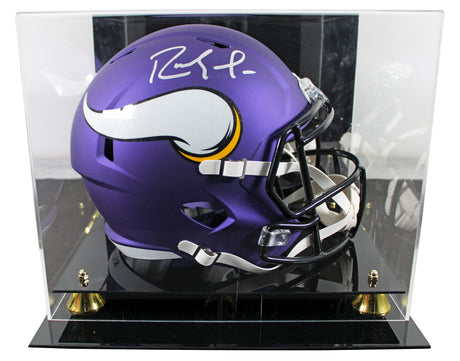 Vikings Randy Moss Signed Full Size Speed Rep Helmet W/ Case W/ Silver Sig BAS W