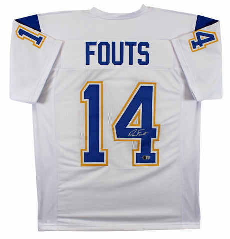 Dan Fouts Authentic Signed White Throwback Pro Style Jersey BAS Witnessed