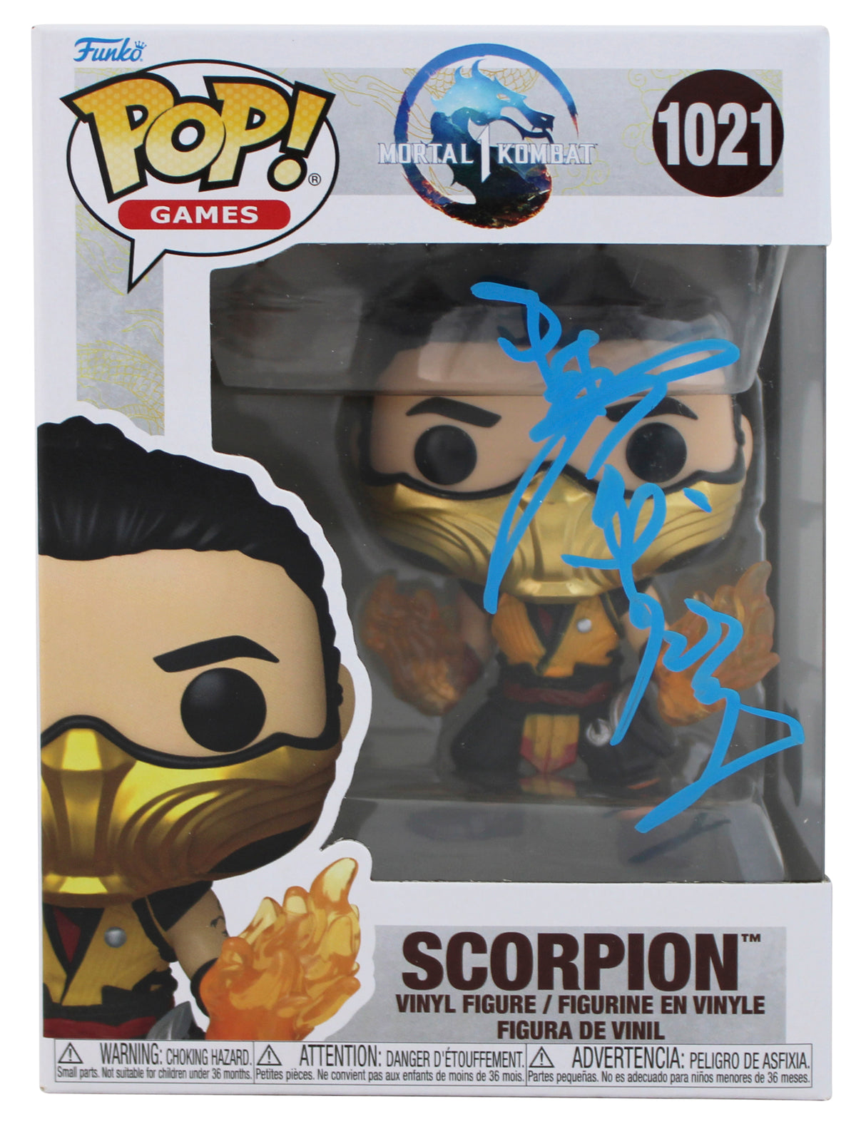 Hiroyuki Sanada Mortal Kombat Signed Scorpion #1021 Funko Pop Vinyl Figure BAS