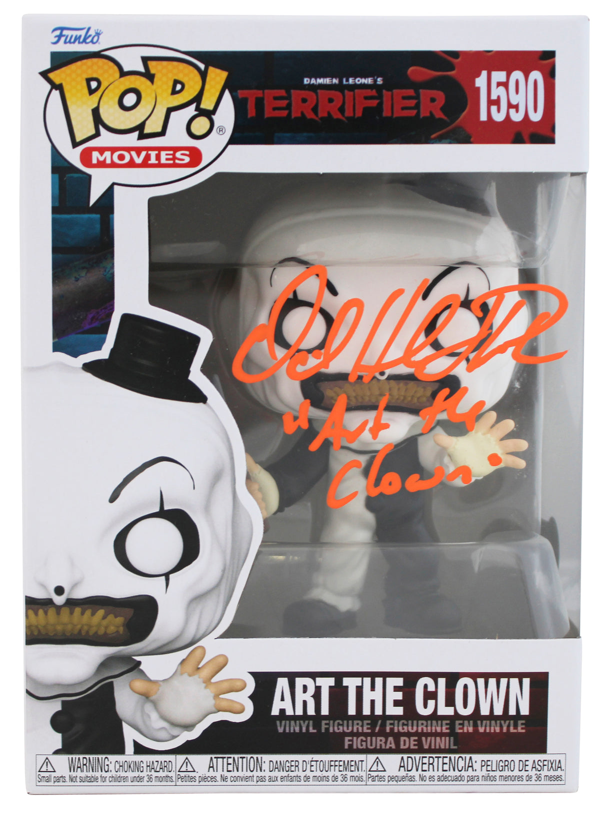 David Howard Thornton "Art the Clown" Signed #1590 Funko Pop Vinyl Figure BAS