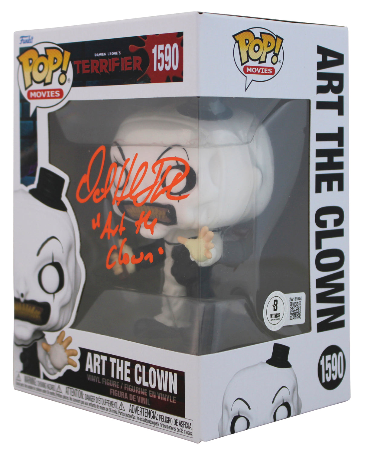 David Howard Thornton "Art the Clown" Signed #1590 Funko Pop Vinyl Figure BAS