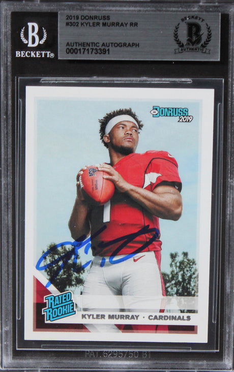 Cardinals Kyler Murray Authentic Signed 2019 Donruss #302 Card BAS Slabbed