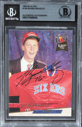 76ers Shawn Bradley Authentic Signed 1993 Ultra #139 Card BAS Slabbed