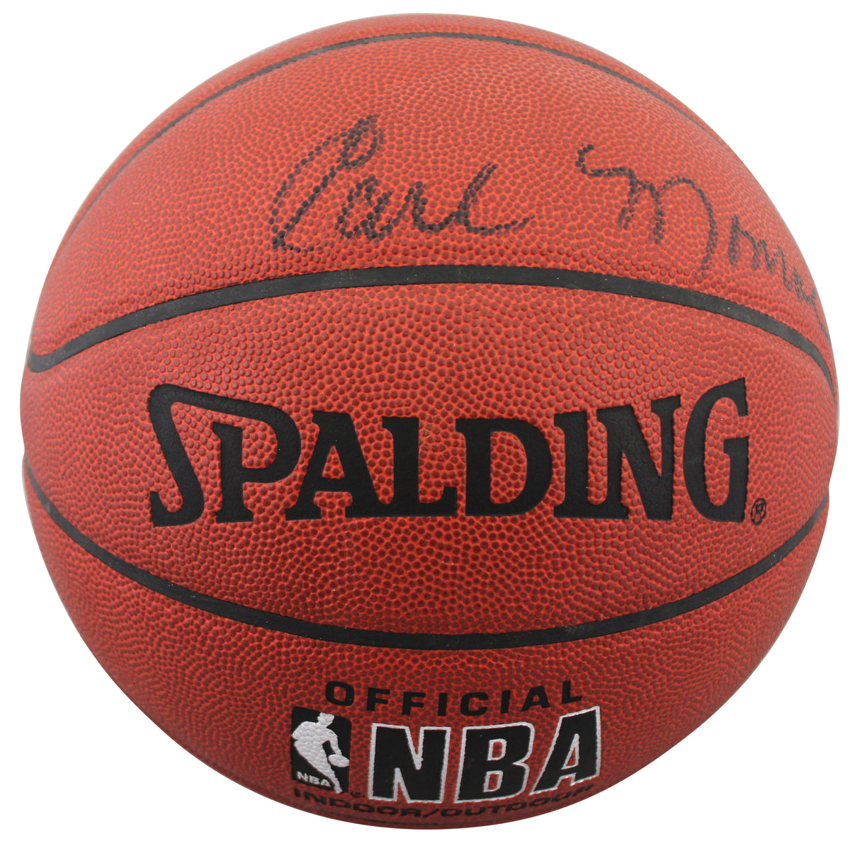 Knicks Earl Monroe Authentic Signed Spalding I/O Basketball BAS #BQ45773