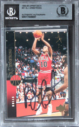 Bulls B.J. Armstong Authentic Signed 1994 Upper Deck #31 Card BAS Slabbed