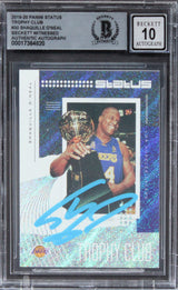 Lakers Shaquille O'Neal Signed 2019 Panini Status TC #30 Card Auto 10 BAS Slab