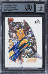 Lakers Shaquille O'Neal Signed 1999 SP Authentic #39 Card Auto 10 BAS Slabbed