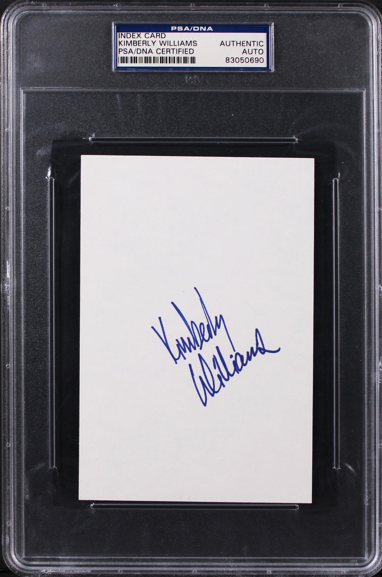 Kimberly Williams Father of the Bride Authentic Signed 4x6 Index Card PSA Slab