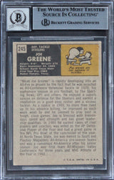 Steelers Joe Greene Authentic Signed 1971 Topps #245 Card Auto 10 BAS Slab 15