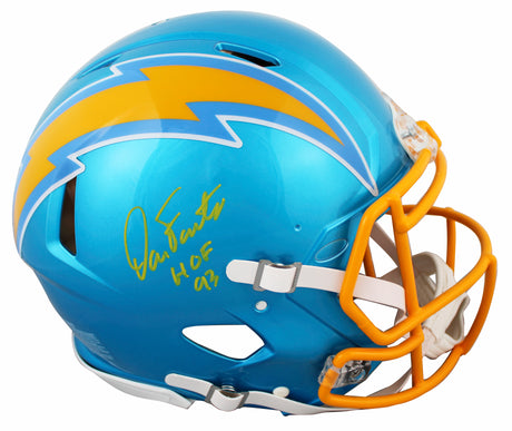 Chargers Dan Fouts "HOF 93" Signed Flash Full Size Speed Proline Helmet BAS Wit