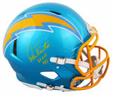 Chargers Dan Fouts "HOF 93" Signed Flash Full Size Speed Proline Helmet BAS Wit