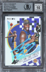 Lakers Shaquille O'Neal Signed 2020 Panini Recon EOTP #9 Card Auto 10! BAS Slab