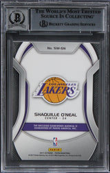 Lakers Shaquille O'Neal Signed 2017 Panini Prizm SS #81 Card Auto 10! BAS Slab 1