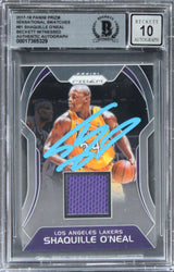 Lakers Shaquille O'Neal Signed 2017 Panini Prizm SS #81 Card Auto 10! BAS Slab 3