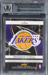 Lakers Shaquille O'Neal Signed 2019 Select Swatches #18 Card Auto 10! BAS Slab