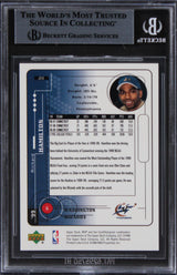 Wizards Richard Hamilton Signed 1999 Upper Deck MVP #213 Rookie Card BAS Slab