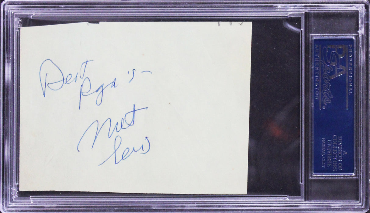 Theodore Bikel My Fair Lady Authentic Signed 3.5x4.5 Cut Signature PSA/DNA Slab