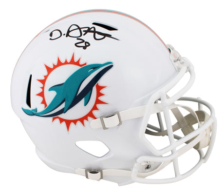 Dolphins De'Von Achane Authentic Signed Full Size Speed Rep Helmet BAS Witnessed