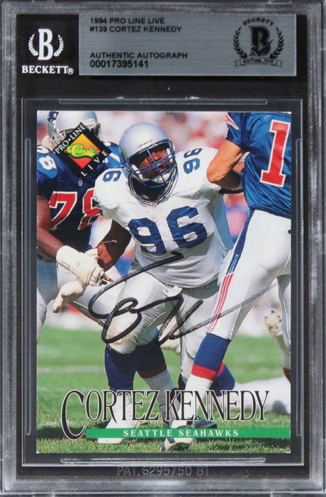 Seahawks Cortez Kennedy Authentic Signed 1994 Pro Line Live #139 Card BAS Slab